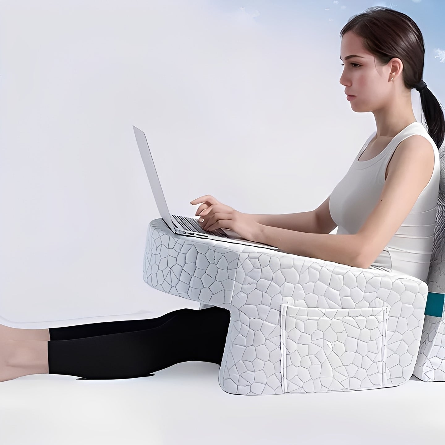 Bequemer Lesekissen mit Memory-Schaum und waschbarem Bezug