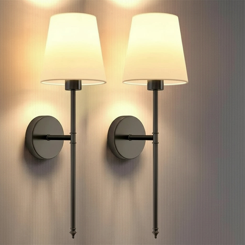 Wandlichter im kabellosen Design, 2er Set
