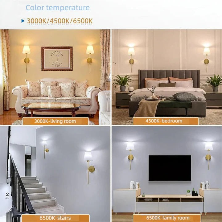 Wandlichter im kabellosen Design, 2er Set
