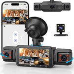 Vielseitige Dashcam mit Vier Kameras und WLAN-Funktionalität