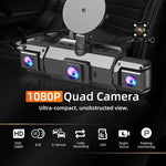Vielseitige Dashcam mit Vier Kameras und WLAN-Funktionalität