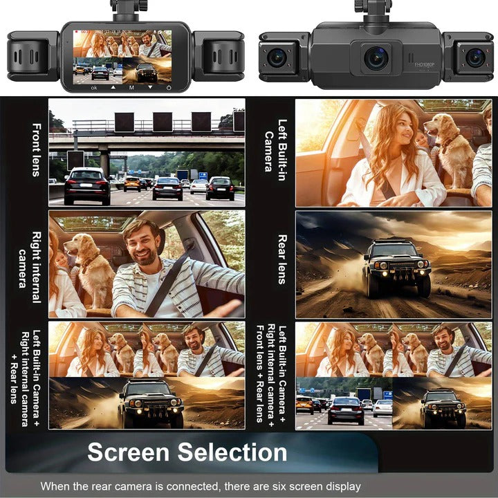 Vielseitige Dashcam mit Vier Kameras und WLAN-Funktionalität