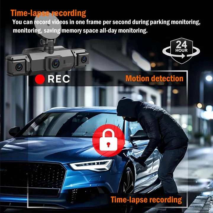 Vielseitige Dashcam mit Vier Kameras und WLAN-Funktionalität