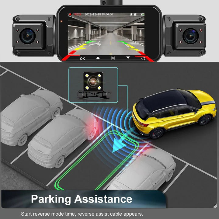 Vielseitige Auto-Kamera mit Vierfachaufnahme und WiFi