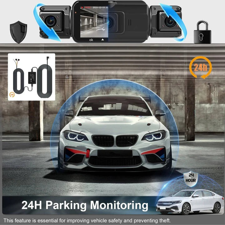 Vielseitige Auto-Kamera mit Vierfachaufnahme und WiFi