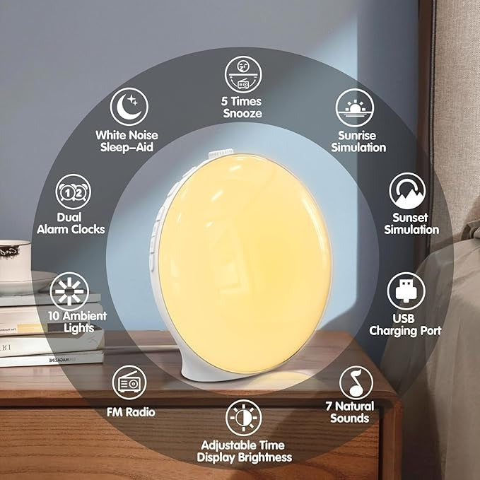 Wecker mit Anpassbarem Licht- und Klangsystem