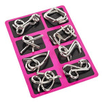 8-teiliges Metall Puzzle Set – Rätselspaß für Groß und Klein
