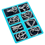 Set aus 8 Metallrätseln für kniffligen Spaß