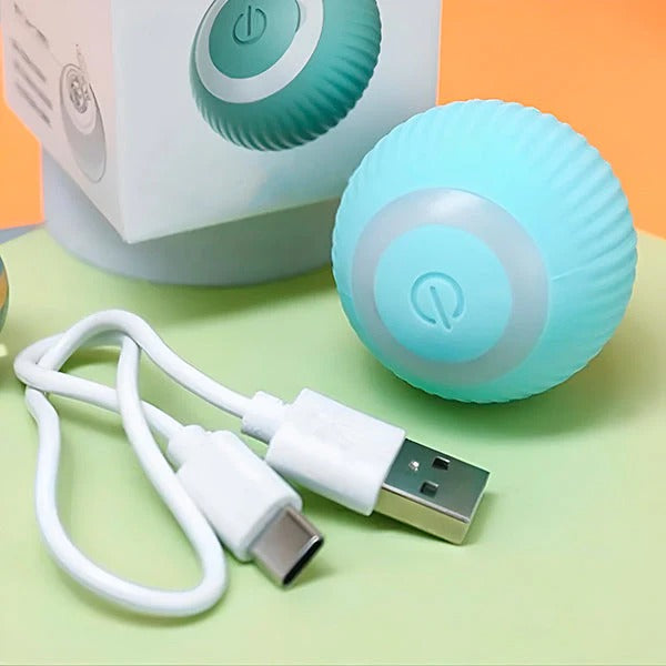 Interaktiver Spielball für Haustiere mit USB-Ladefunktion