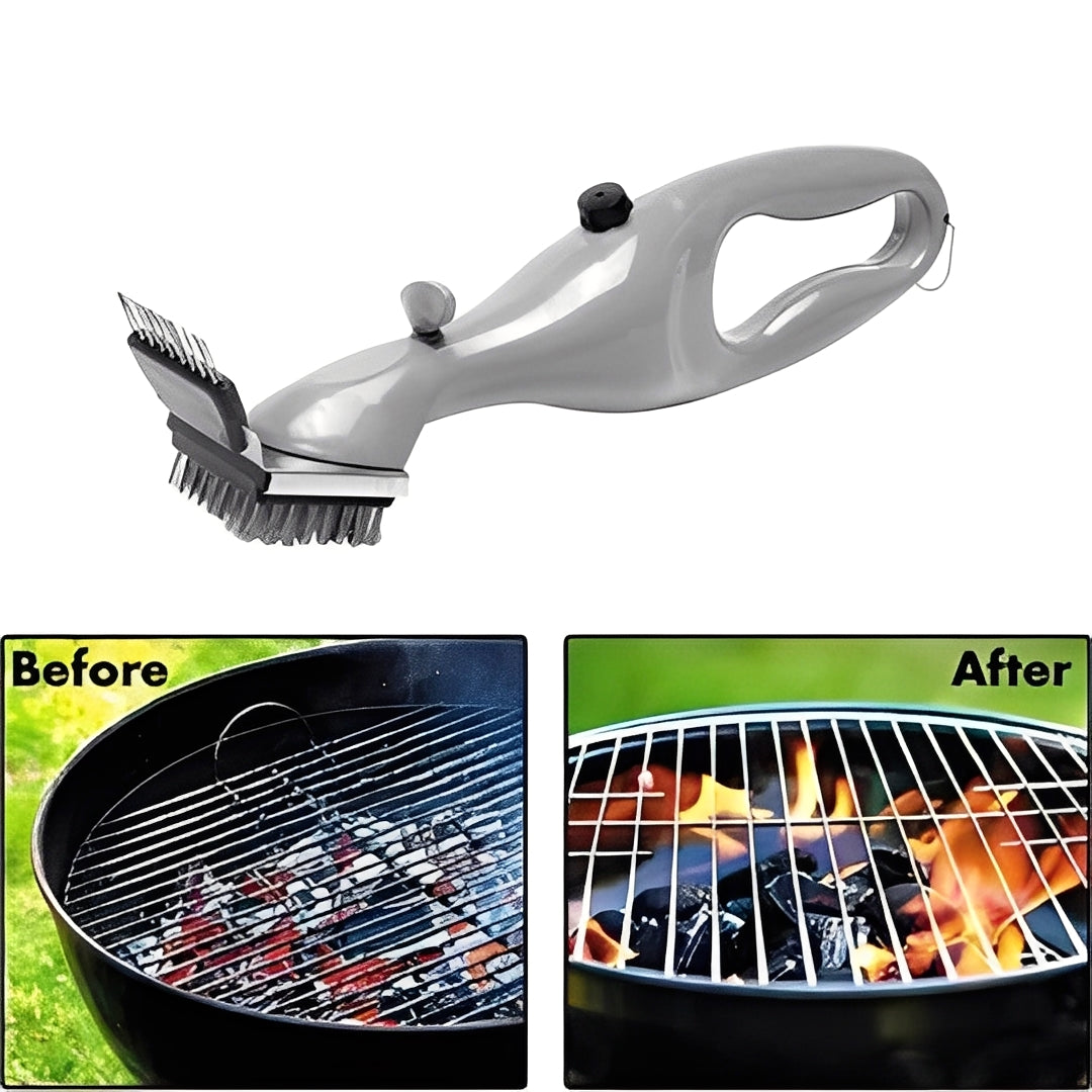 Dampf-Reinigungsbürste für Grill mit Schaberfunktion