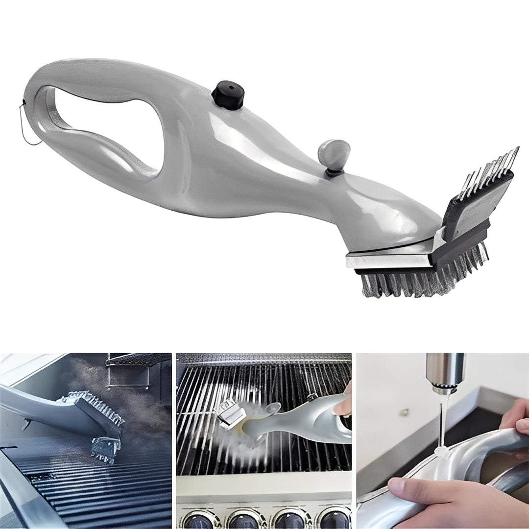 Dampf-Reinigungsbürste für Grill mit Schaberfunktion