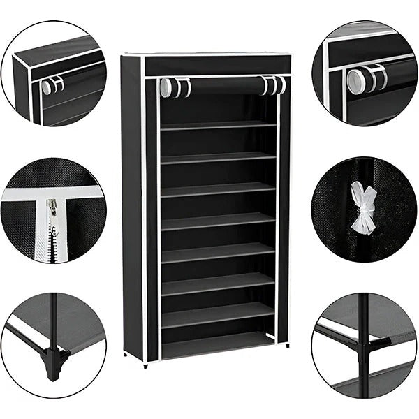 Platzsparender Schuhregal für Eingangsbereich und Kleiderschrank