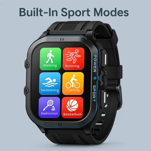 Sportliche Uhr mit Bluetooth 5.0 Verbindung und Fitness-Tracking