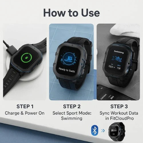 Sportliche Uhr mit Bluetooth 5.0 Verbindung und Fitness-Tracking