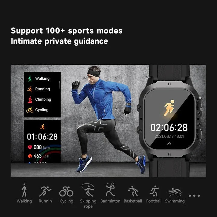 Sportuhr mit Bluetooth 5.0 Verbindung für aktive Lebensstile