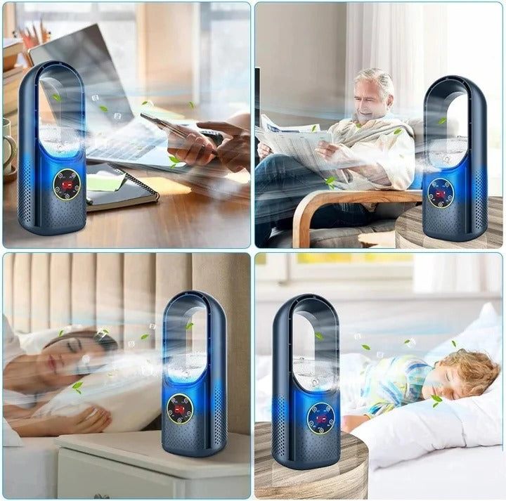 Kompakter Ventilator ohne Rotor mit USB-Strom und 100 ml Wassertank