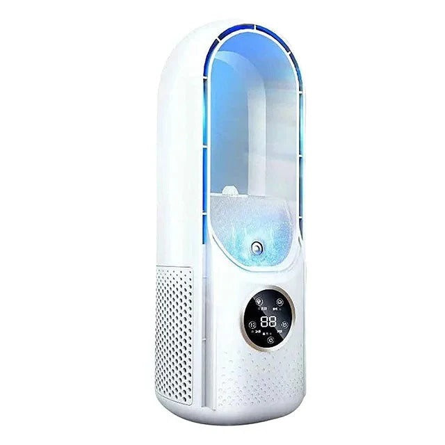 Kompakter Ventilator ohne Blätter mit USB-Anschluss und 100 ml Wassertank
