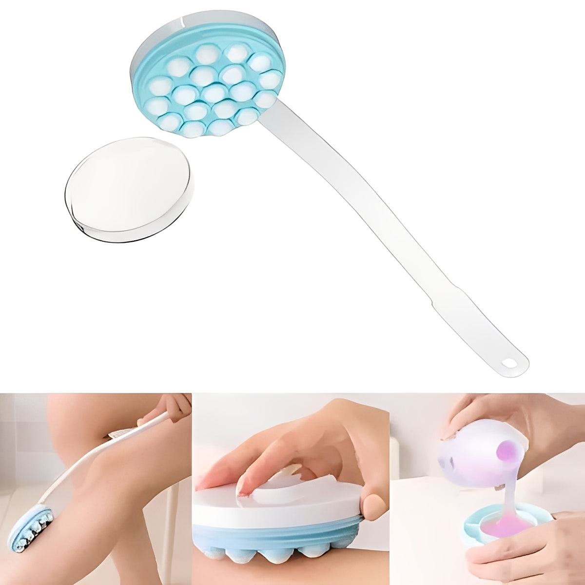 Lotion-Applikator mit Verstellbarem Griff und Rollkopf