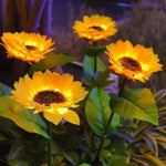 Sonnenblumen-Design Solar LED Leuchte mit flexiblen Blütenblättern