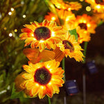 Sonnenblumen-Design Solar LED Leuchte mit flexiblen Blütenblättern
