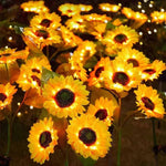 Sonnenblumen-Design Solar LED Leuchte mit flexiblen Blütenblättern