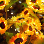 Sonnenblumen-Design Solar LED Leuchte mit flexiblen Blütenblättern