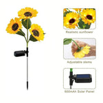 Sonnenblumen-Design Solar LED Leuchte mit flexiblen Blütenblättern