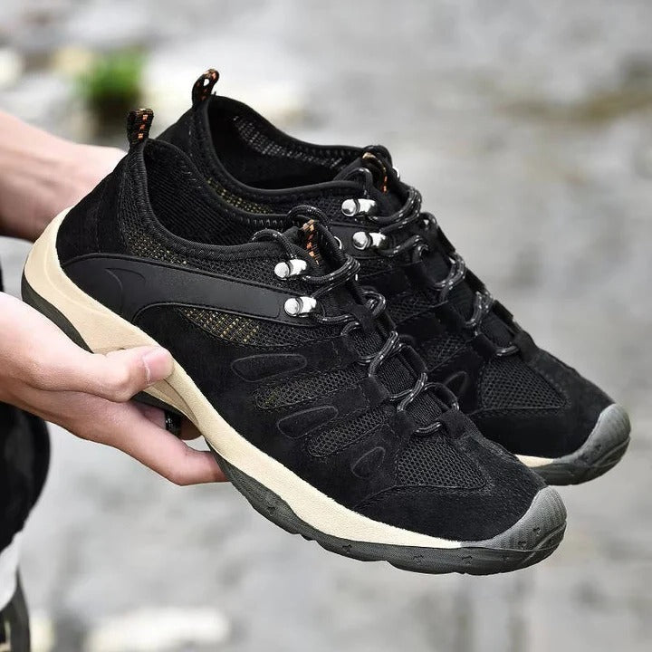 Damen Wanderschuhe mit Leder-Mesh-Obermaterial für Outdoor-Aktivitäten
