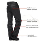 Isolierte Thermohose mit verstellbarem Bund und seitlichen Reißverschlüssen