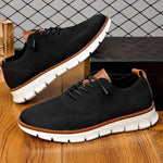Bequeme Strickschuhe mit breitem Zehenbereich und Slip-On Design