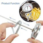 Edelstahl Frittierthermometer mit 38 cm langer Sonde