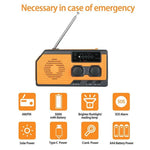 Solar- und Handkurbel-Radio mit 5000mAh Powerbank