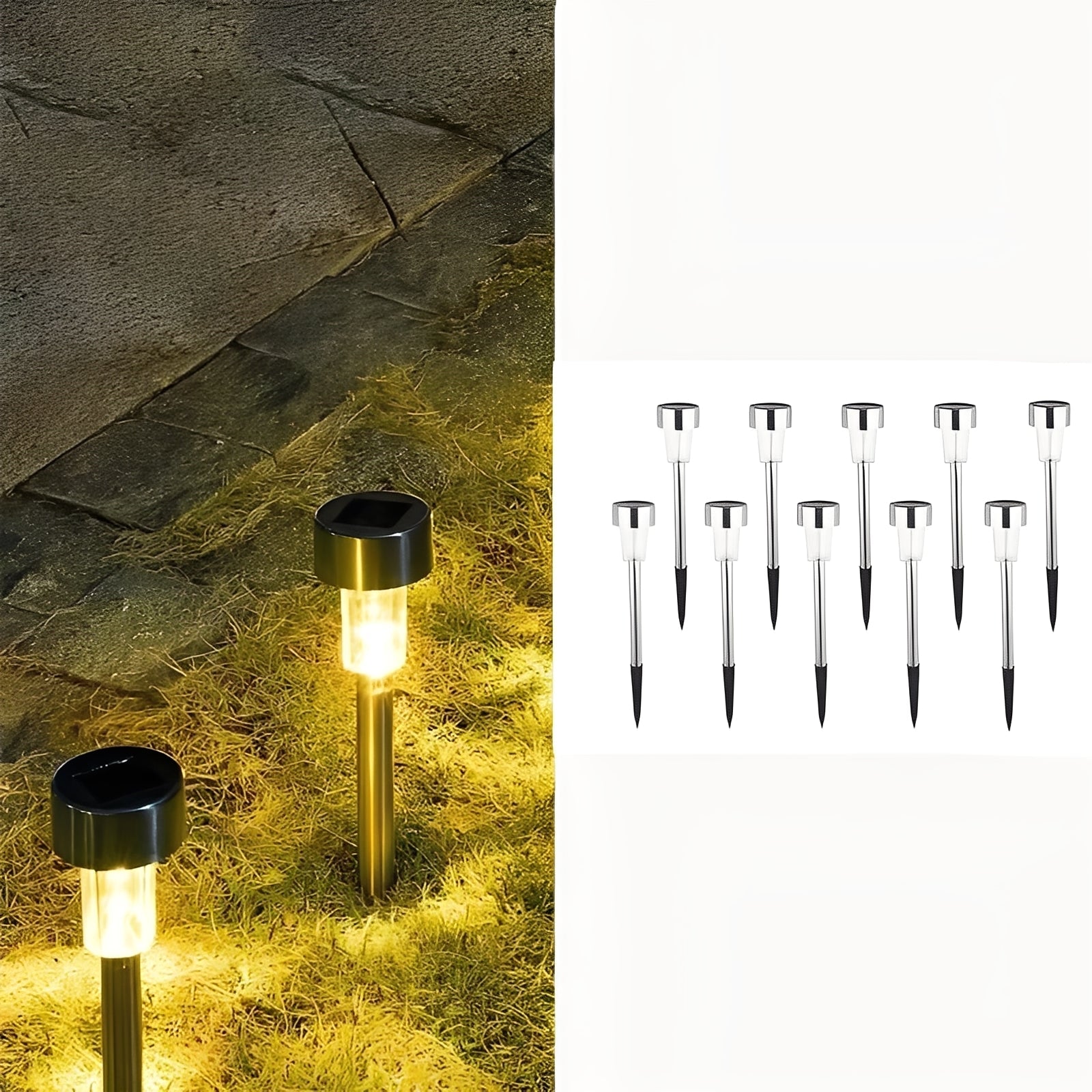 Solarbetriebene LED-Lichterketten für Garten und Außenbereich, 10er Set
