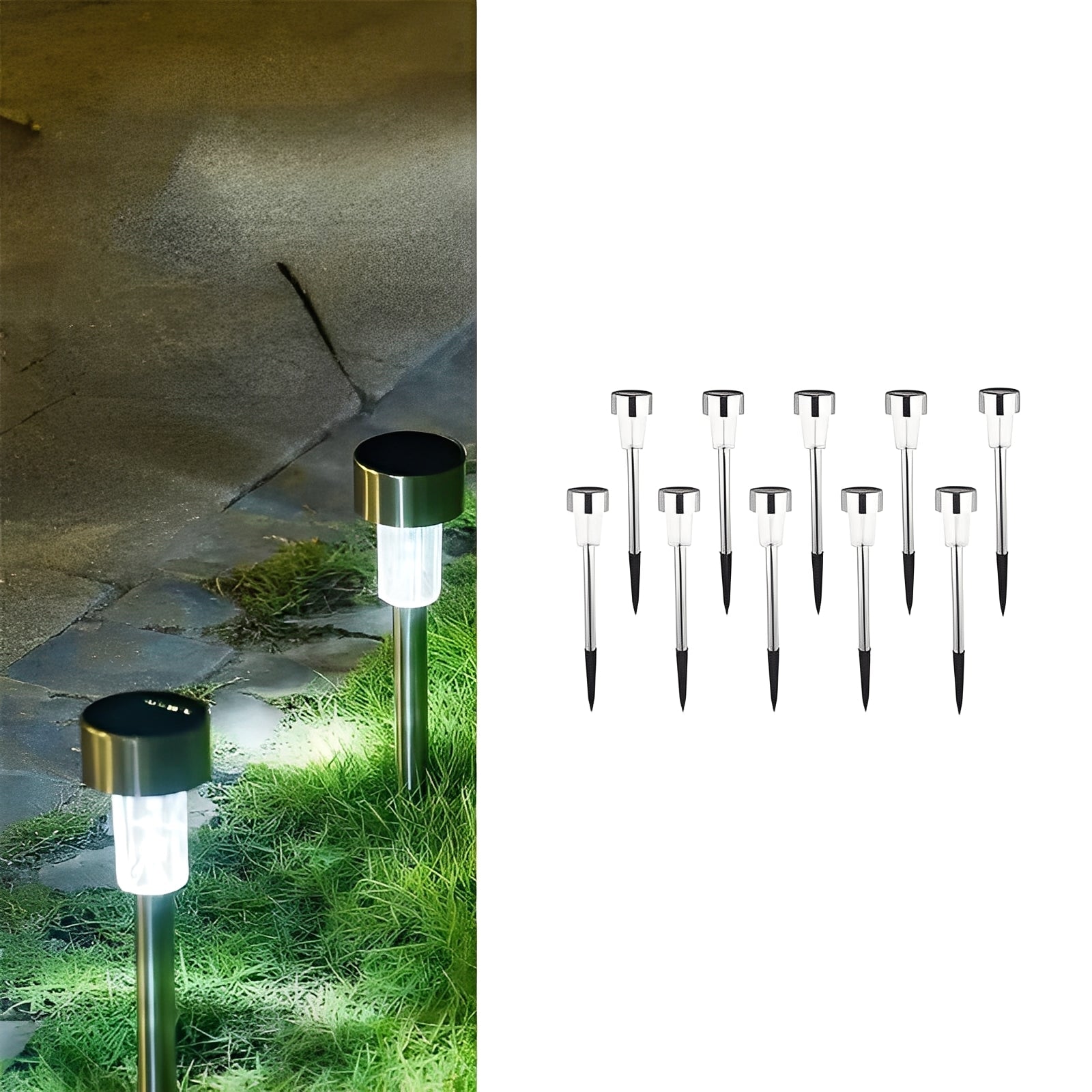 Solarbetriebene LED-Lichterketten für Garten und Hof, 10er Set