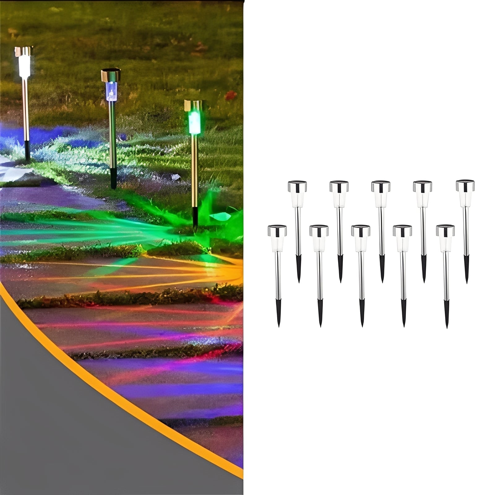 Solarbetriebene LED-Lichterketten für Garten und Außenbereich, 10er Set