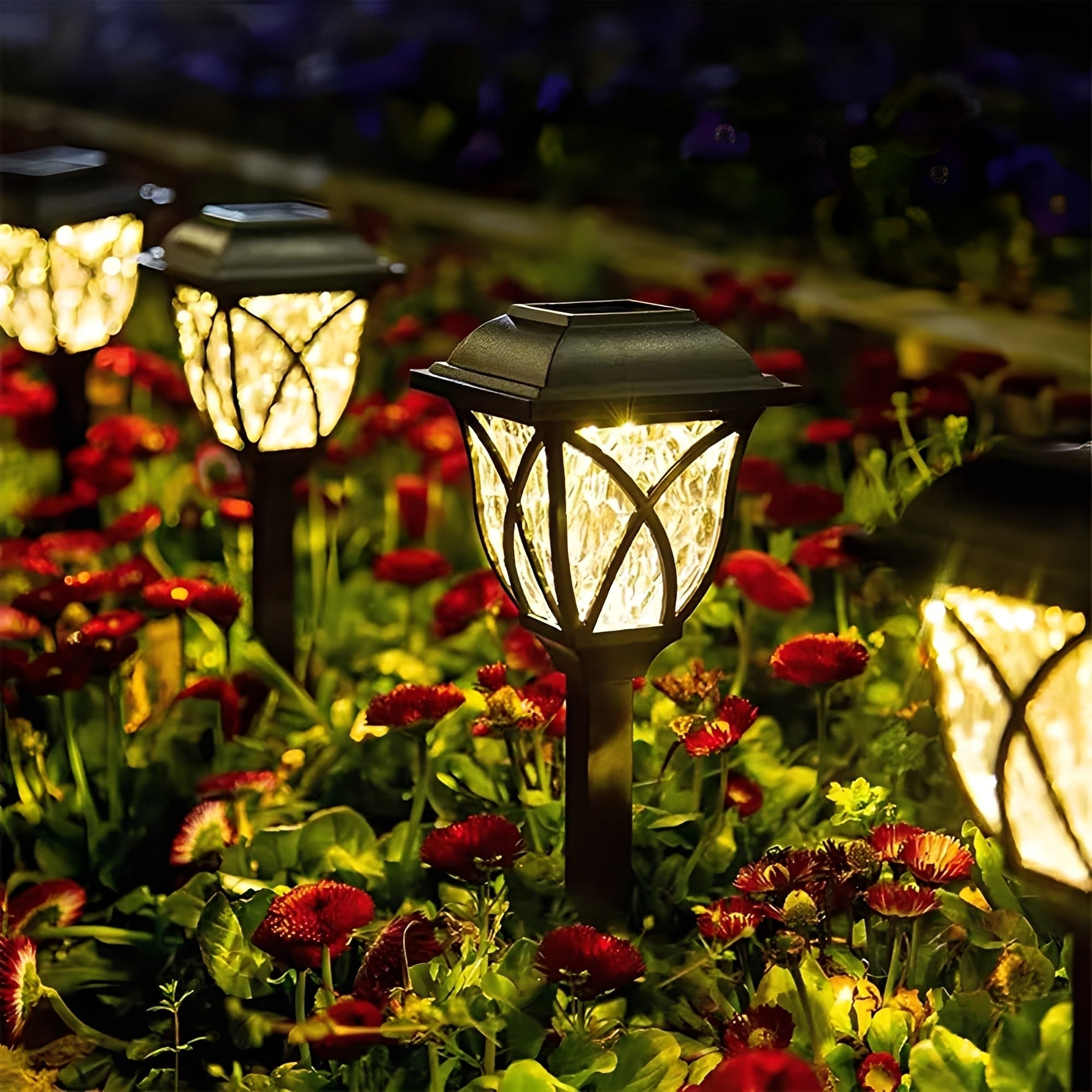 Solare Gartenleuchten mit LED-Technologie, 2er Set