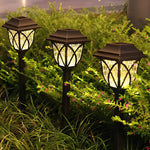 Solarbetriebene Gartenleuchten mit LED, 2er Set
