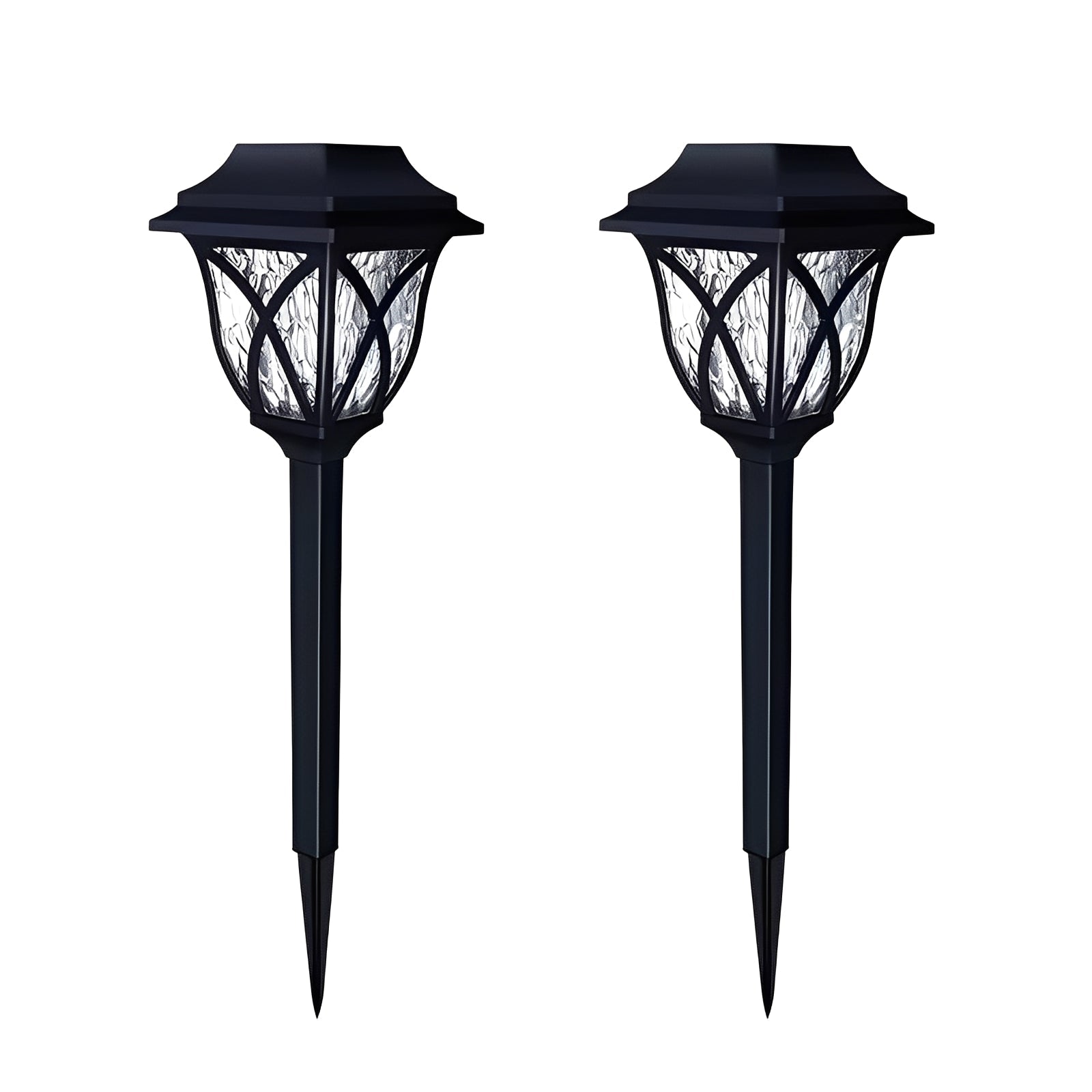 Solare Gartenleuchten mit LED-Technologie, 2er Set