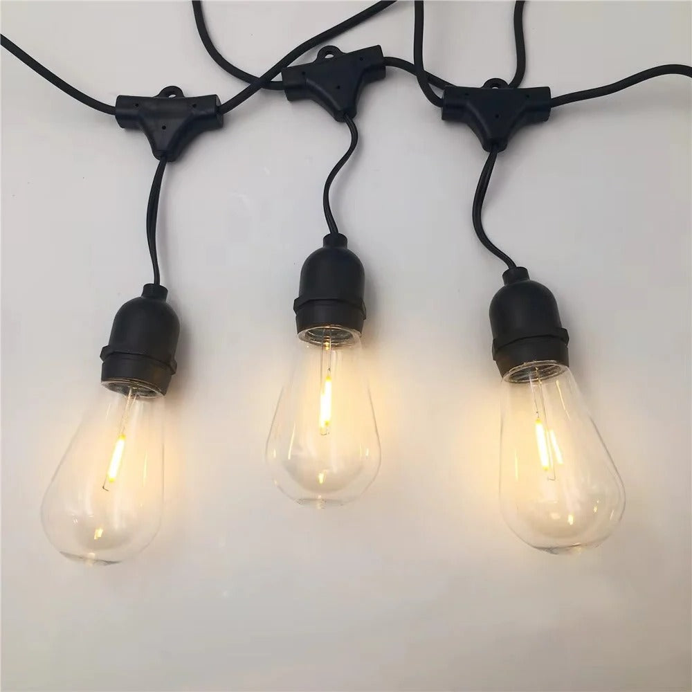 Dekorative LED Lichterkette für den Außenbereich im Vintage-Stil