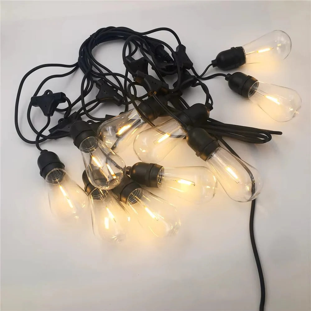 Dekorative LED Lichterkette für den Außenbereich im Vintage-Stil