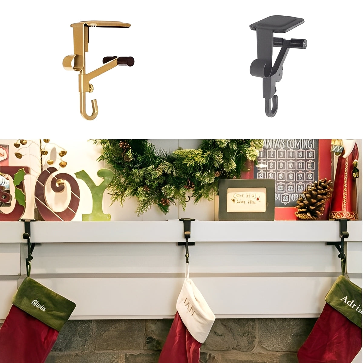 Verstellbare Haken für Weihnachtsdekoration 2-in-1 Design