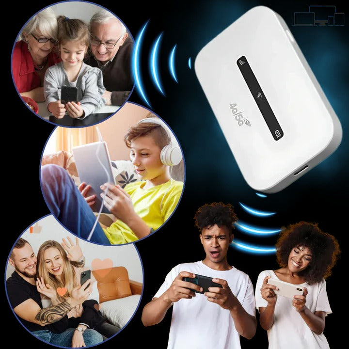 Mobiler 4G LTE WLAN-Router mit SIM-Karten-Slot