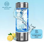 Tragbare Wasserflasche mit Wasserstoffgenerator und USB-Ladebasis