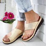 Bequeme Slipper-Sandalen mit PU-Leder-Obermaterial