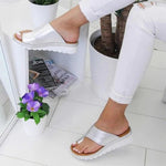Bequeme Slipper-Sandalen mit PU-Leder-Obermaterial