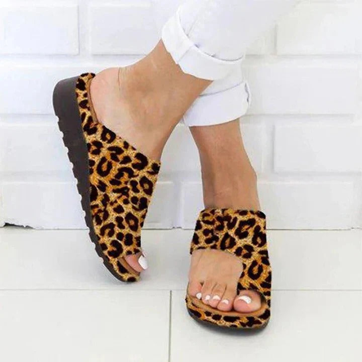 Bequeme Slipper-Sandalen mit PU-Leder-Obermaterial