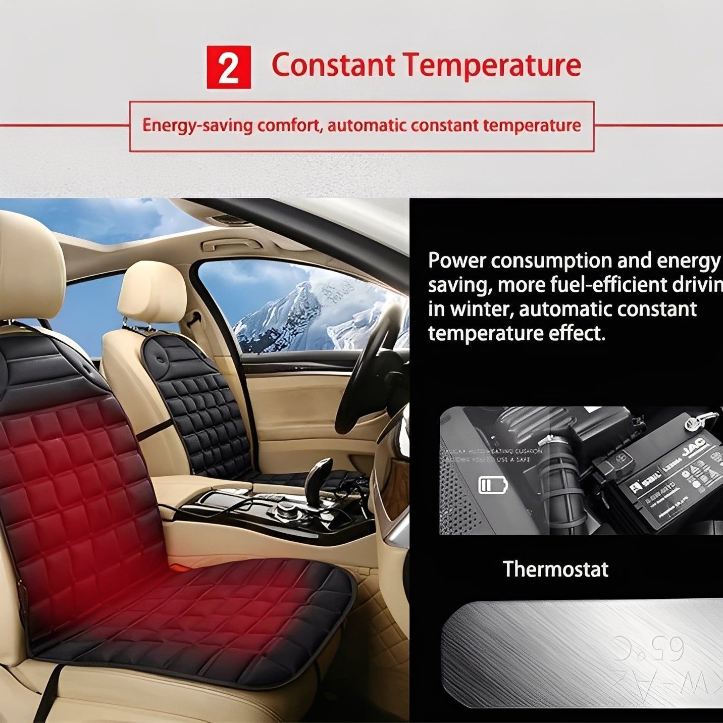 Wärmendes Autositzkissen mit Temperaturregelung