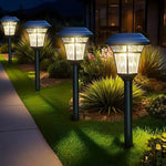 Solarbetriebene LED Gartenlichter für Außenbereiche, 4er Set