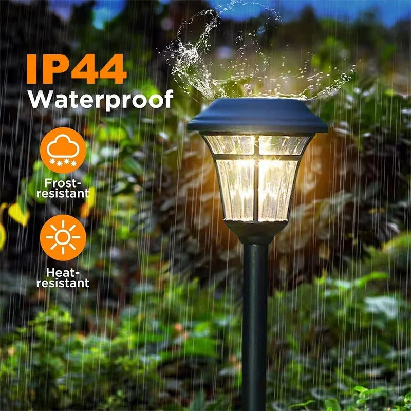 Solarbetriebene LED-Lampen für Garten und Wege, 4er Set