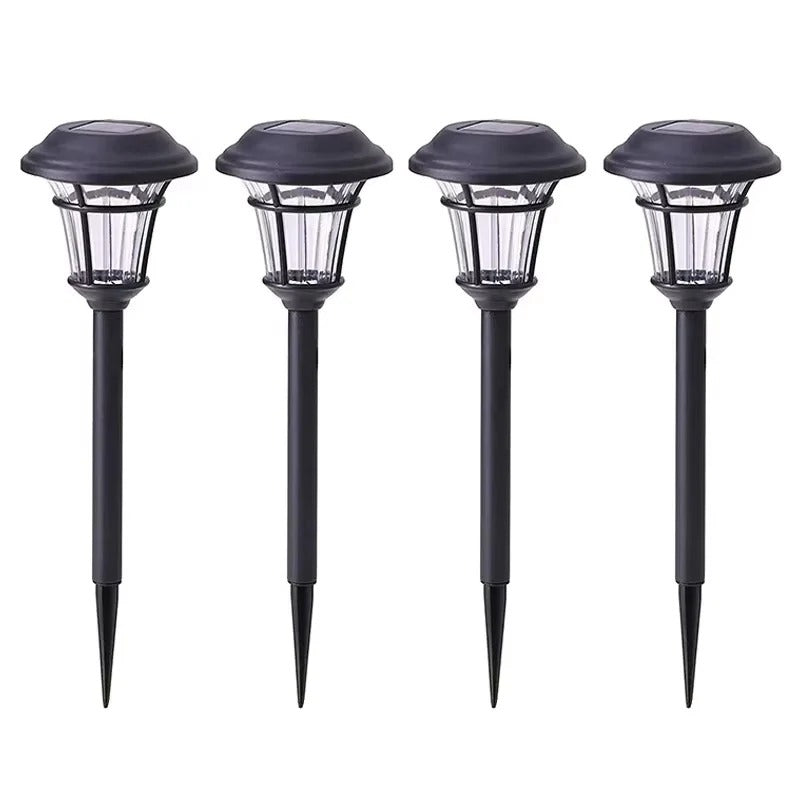 Solarbetriebene LED Gartenlichter für Außenbereiche, 4er Set